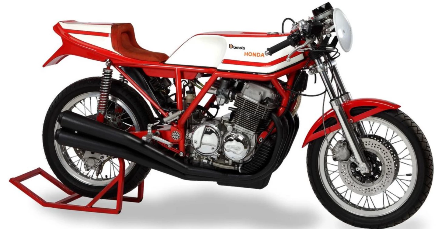 Scarcity is one of the drivers of a high auction price and with just ten models produced, the original Bimoa model is a perfect case. The HB1 was derived from a frame kit produced by Italy’s Bimota to be paired with a Honda CB750 engine. This four-owner bike had original patina but a rebuilt motor including a JPX VX1000 big-bore block. Bimota HB1s are definitely one of the most valuable bikes produced in the 1970s with a Japanese motor. This bike sold in April, 2014 for GBP£57,500 ($96,614) while another sold in Paris in February, 2015 for EUR€63,825 ($72,956).