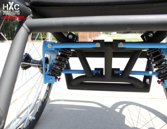 The HXC's multi-link, coil-over suspension