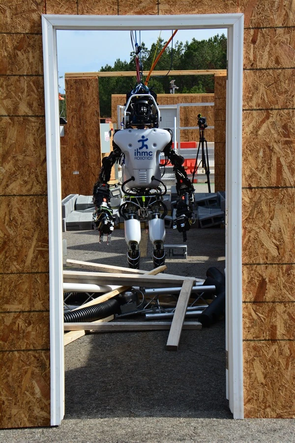 The robots must deal with debris
