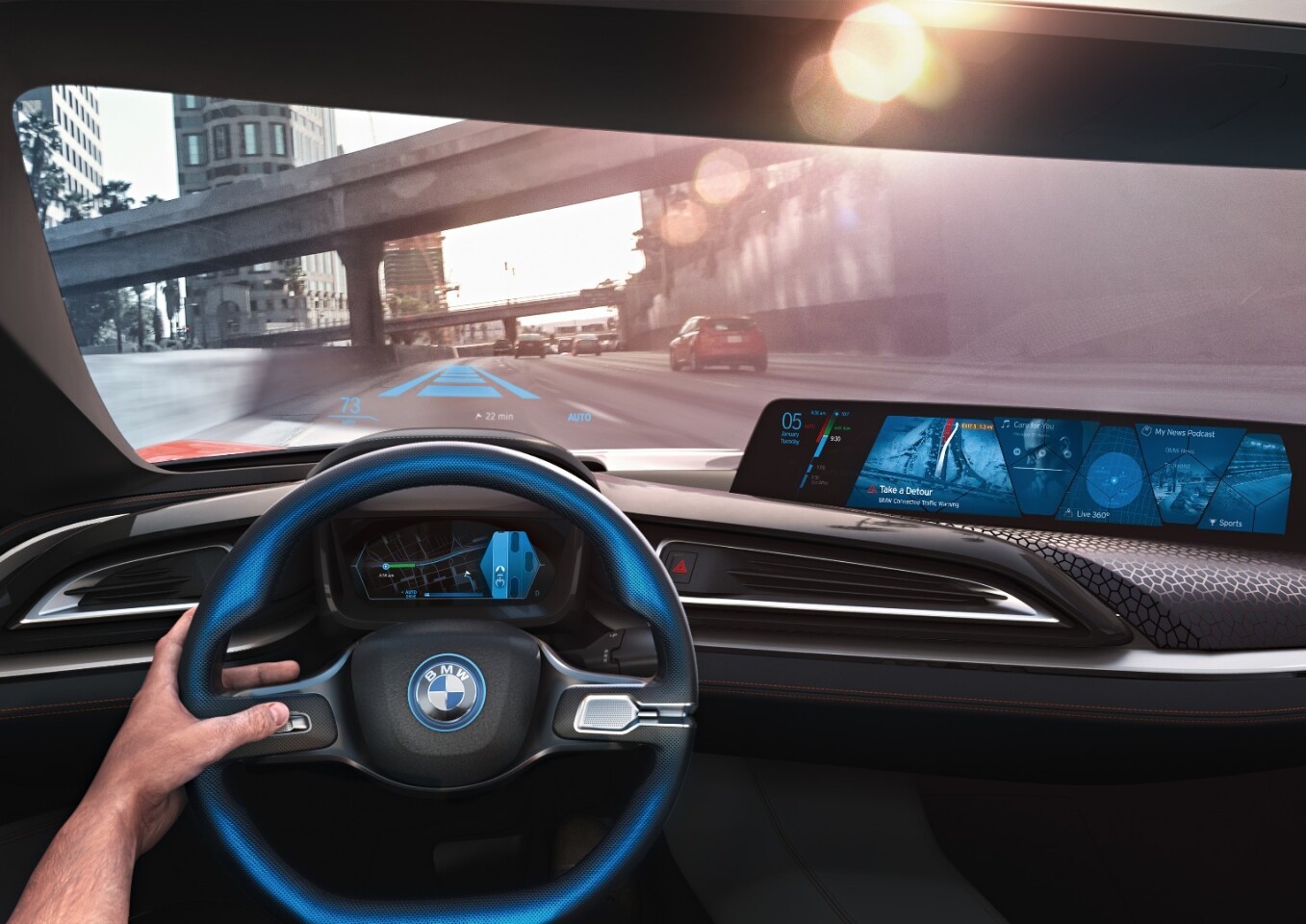 The cabin of BMW's forward-looking concept