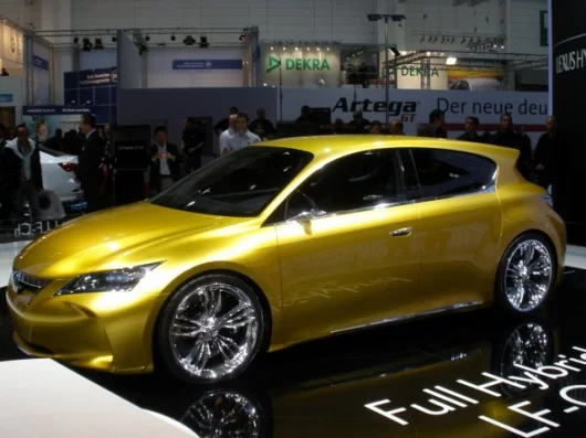 The full hybrid Lexus LF-Ch on display