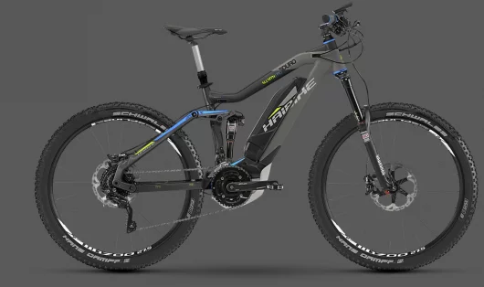 Introduced at this year's Eurobike Show, the Haibike Sduro AllMtn Pro has a Yamaha e-drive and e:i shock