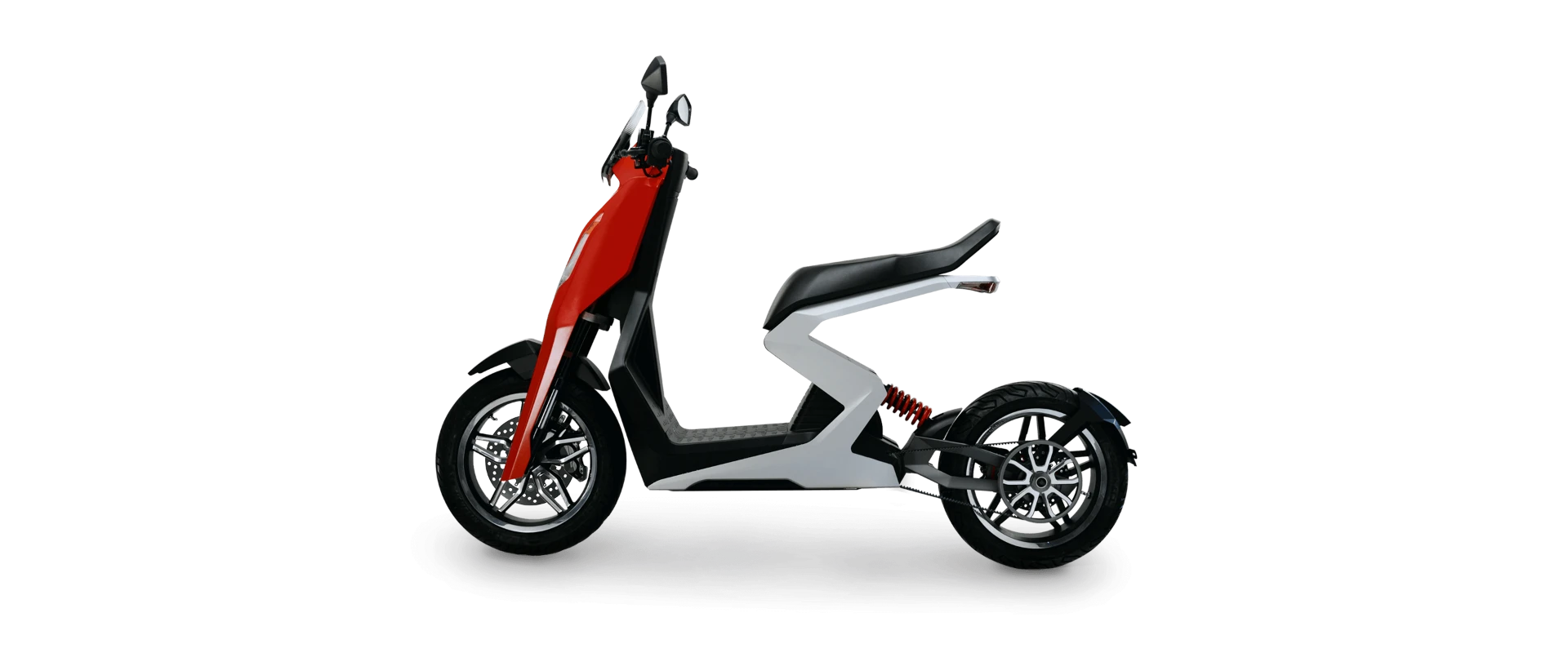 The Zapp i300's eye-catching frame is fashioned from a single block of aerospace-grade aluminum wrapped around a chrome-moly steel tube underbone