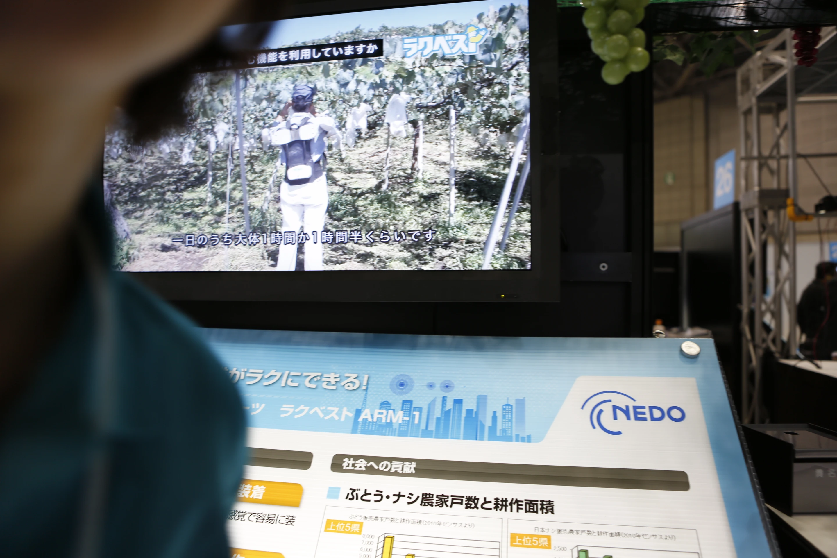 Kubota's ARM-1 will sell as a productivity aid for fruit picking and any activity where a worker's arms are held above their shoulders for extended periods.