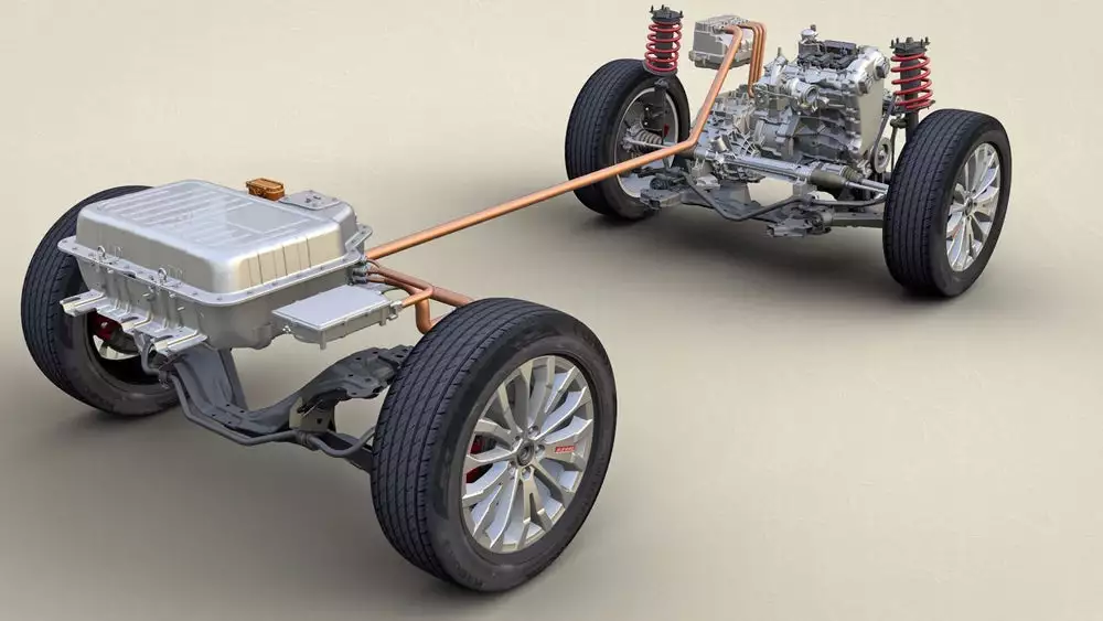 The hybrid powertrain from the HB-03 offers a useful battery-only range