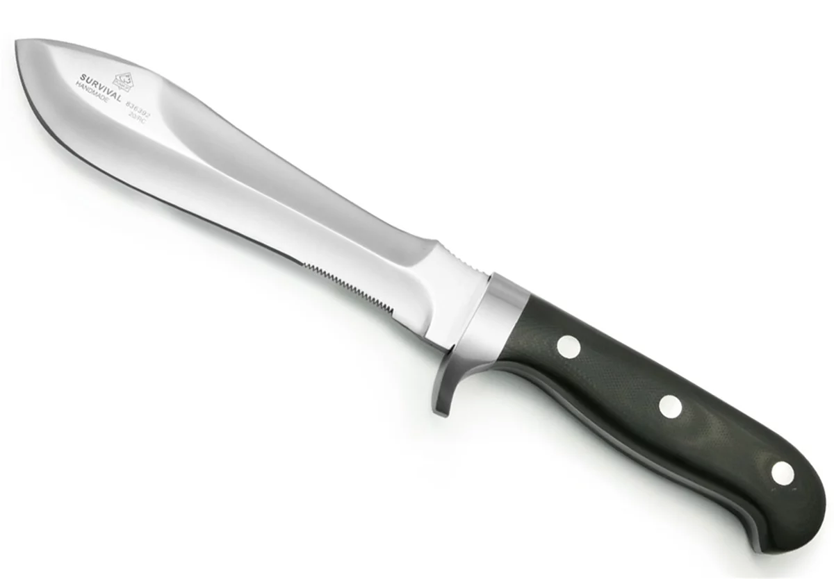 The IP Survival variant with ebony handle