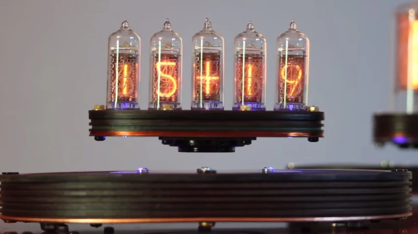 The Levitating Nixie Clock, living up to its name