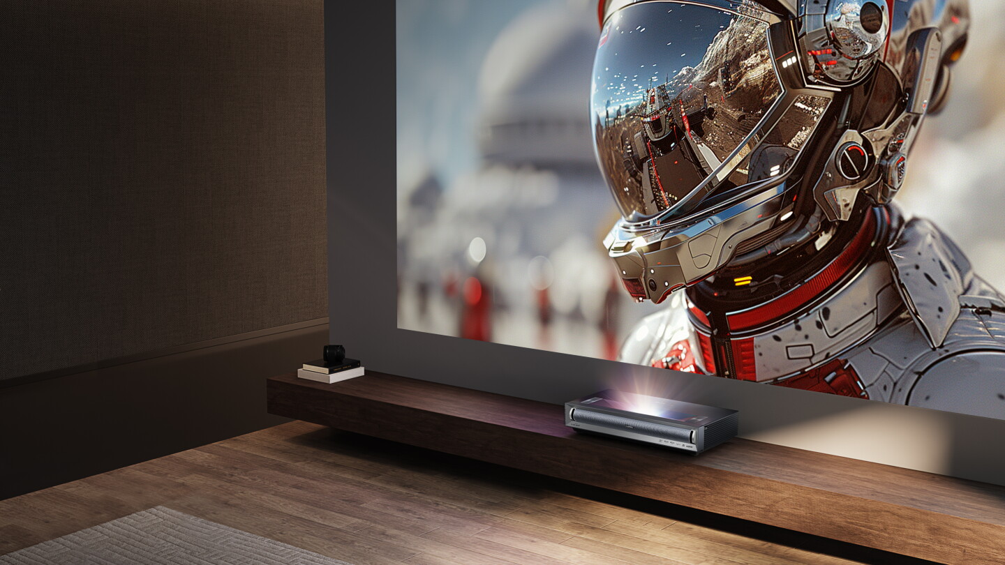 The PX3-Pro Laser Cinema projector supports 110% of the BT.2020 color gamut and can put out 3,000 ANSI lumens