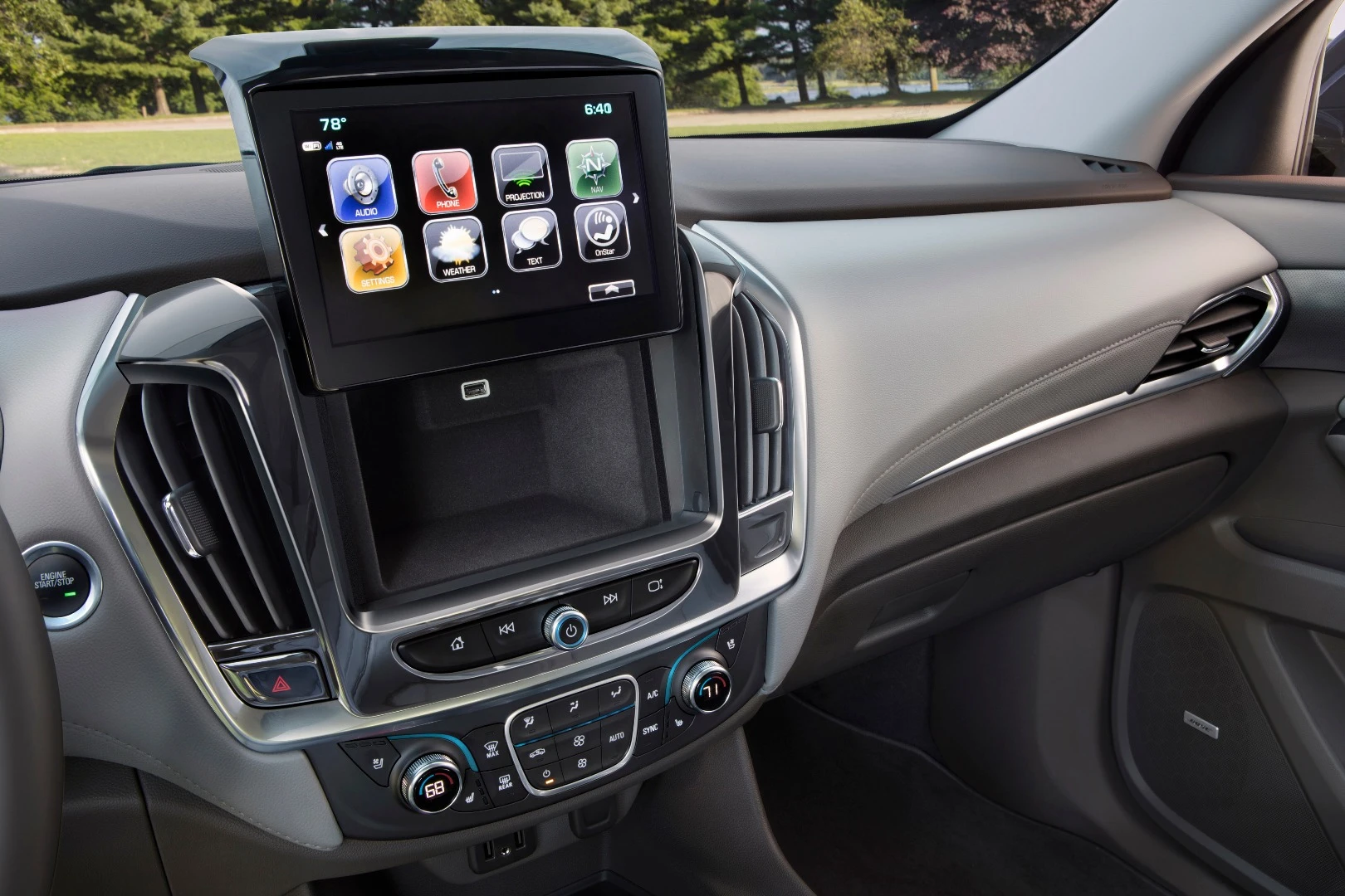 Storage for things large and small is ubiquitous and includes a handy storage space (with USB) behind the infotainment screen
