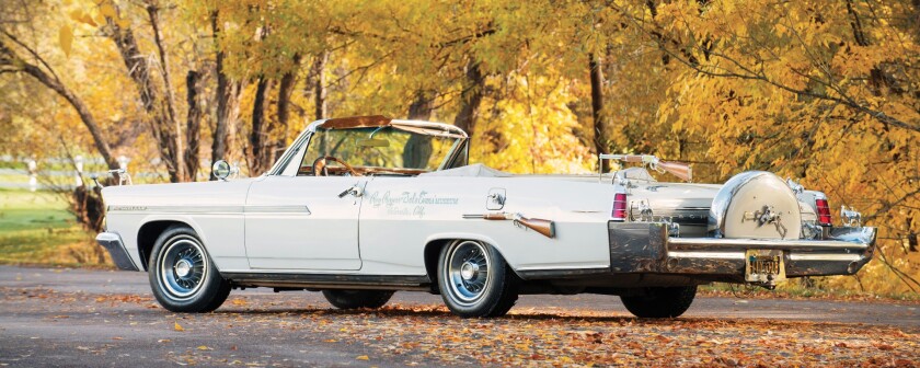 Roy Rogers' 1963 Pontiac Bonneville Nudiemobile fetched $308,000, which is a record for a Bonneville, but still less than his saddle ($386,500) or his Martin guitar ($554,500).