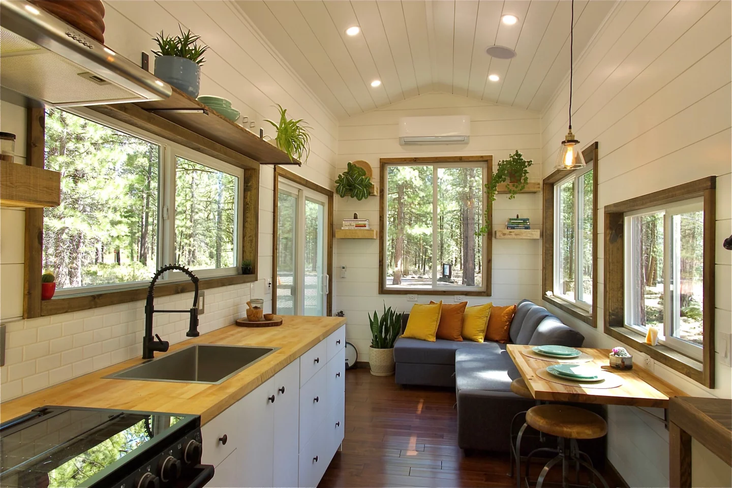 The Sonoma's kitchen includes a small fold-away dining table for two