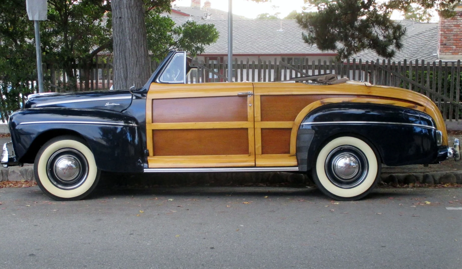 1947 Mercury Sportsman parked on 4th Ave. in Carmel