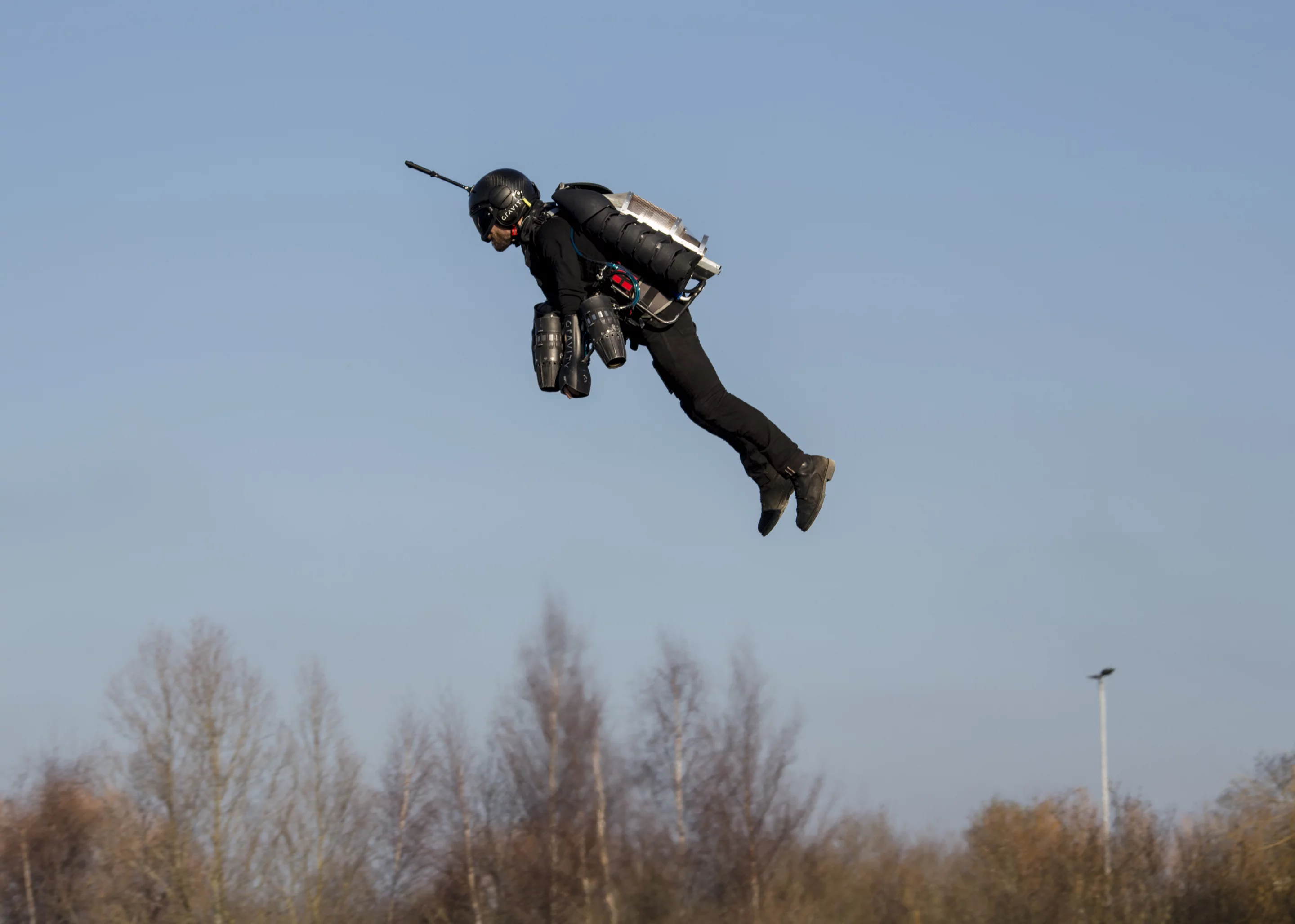 The Jet Suit being demonstrated at a previous event