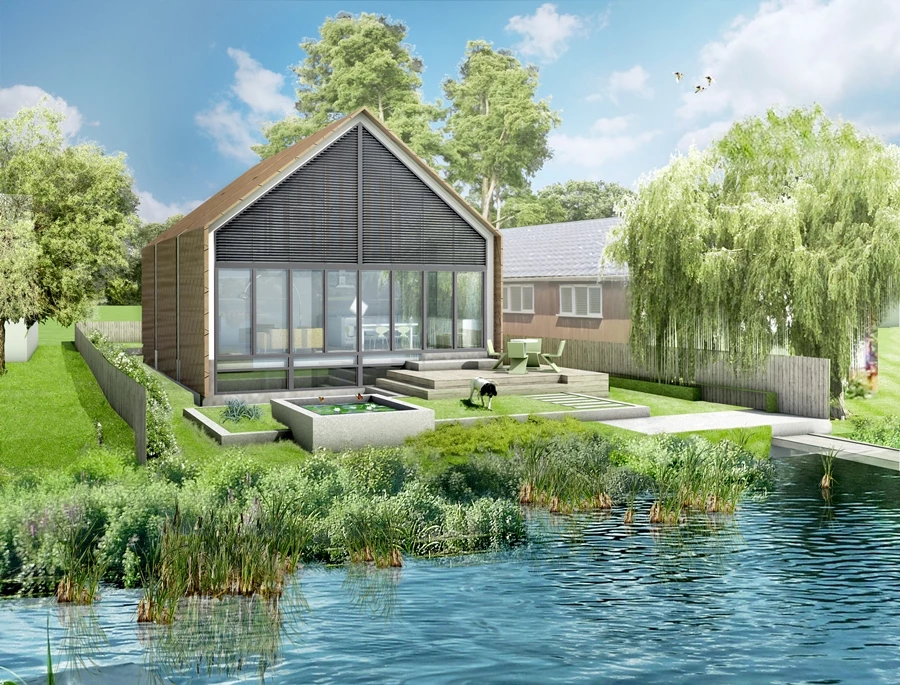 A front-on exterior view concept drawing of Formosa