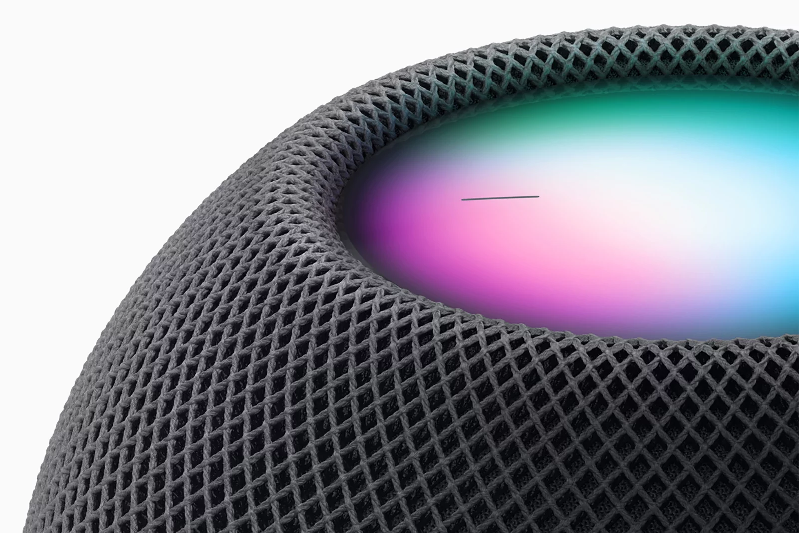 Touch controls sit on top of the HomePod mini