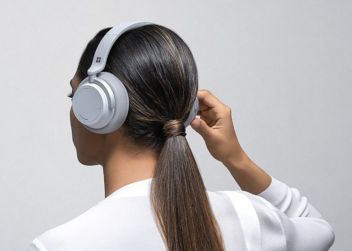 The noise-canceling Surface Headphones come with Cortana built in