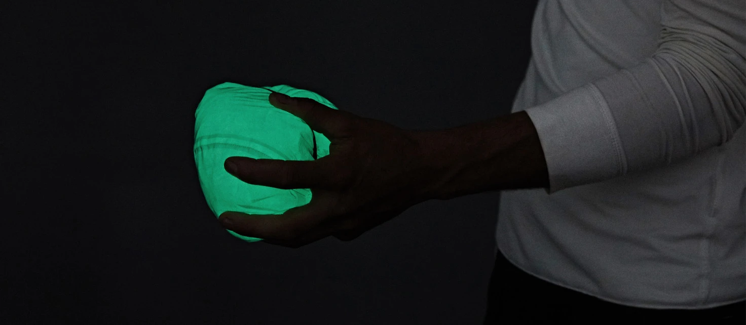 The jacket folds up to a small size