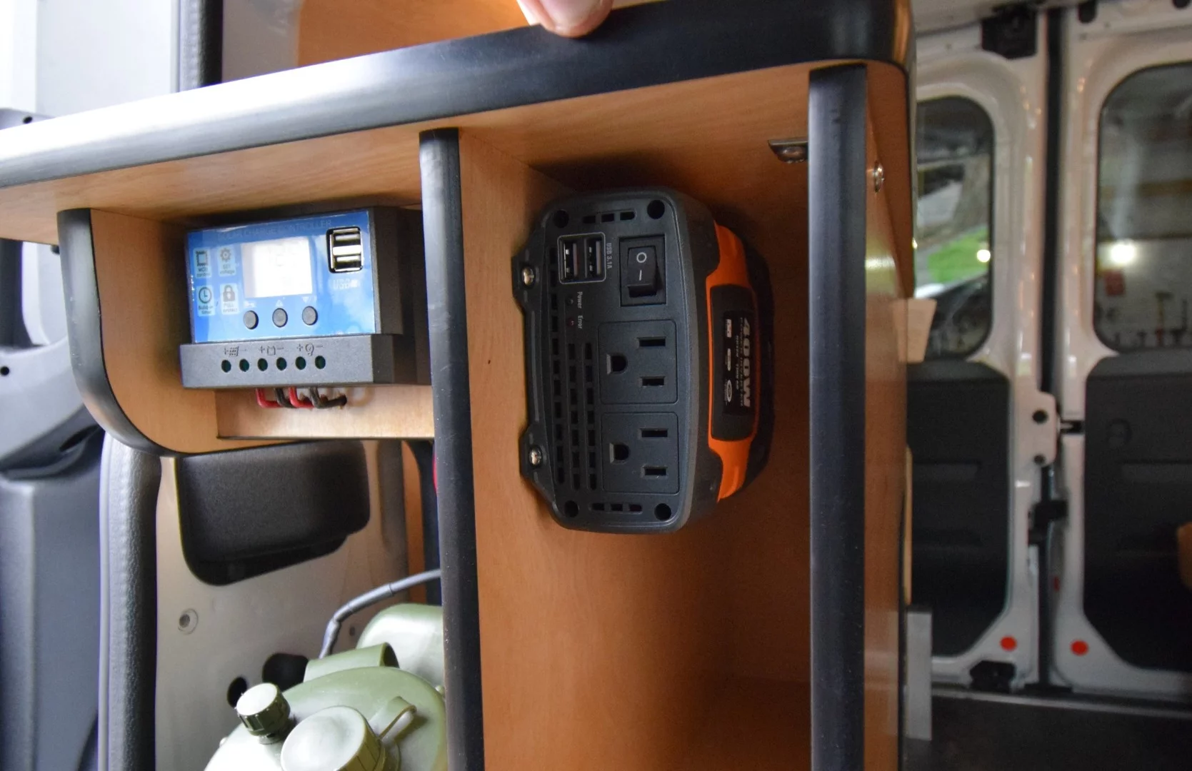 Cascade didn't skimp on electrical, either, even adding a standard solar panel, which many camper van conversion companies offer only optionally