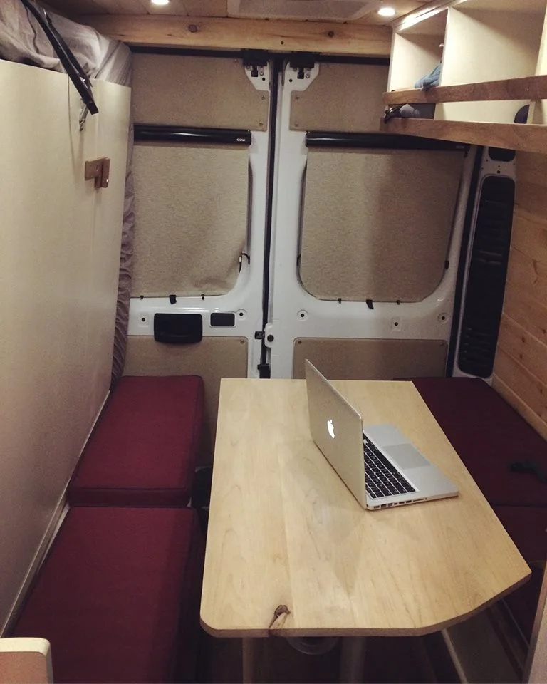 Sometimes you need to trade adventure for work, and the Off Grid van is ready to do so
