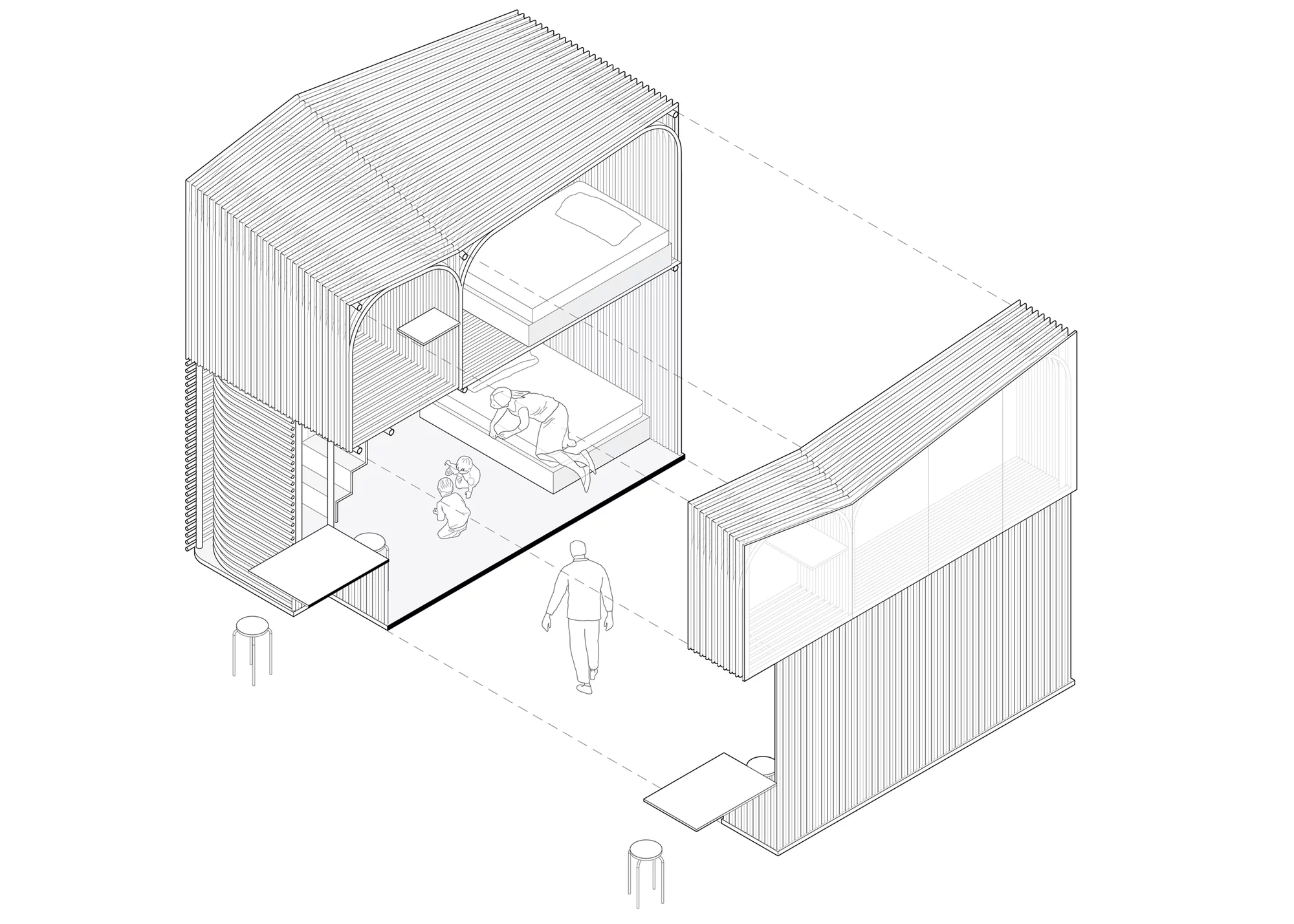Architectural drawing of a Bamboo Micro House (Image: AFFECT-T)