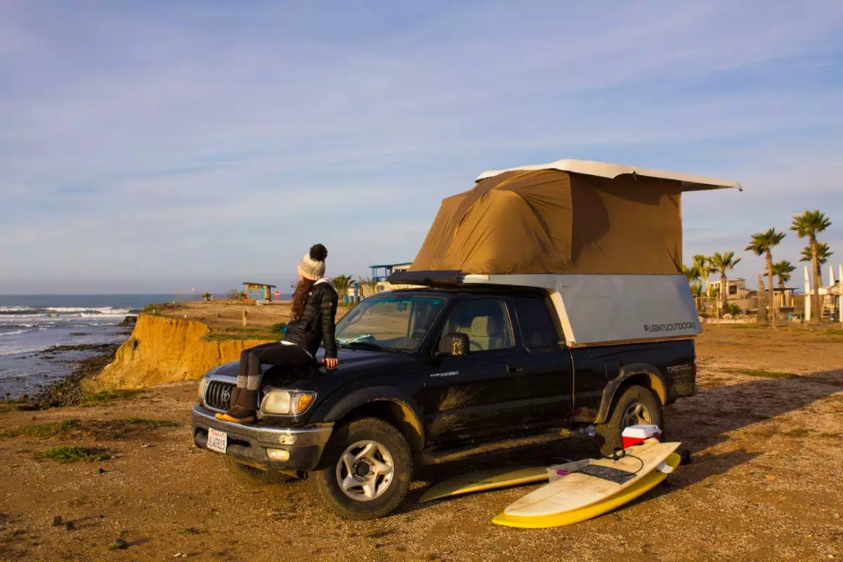 Testing out the Leentu prototype on the beach