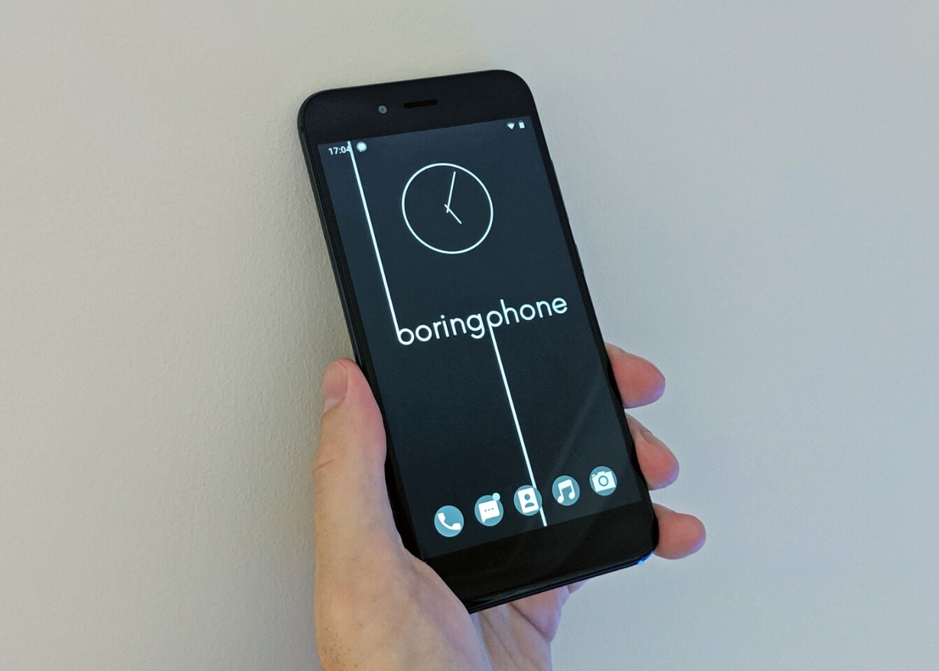 The BoringPhone is a little boring to use... which is sort of the point