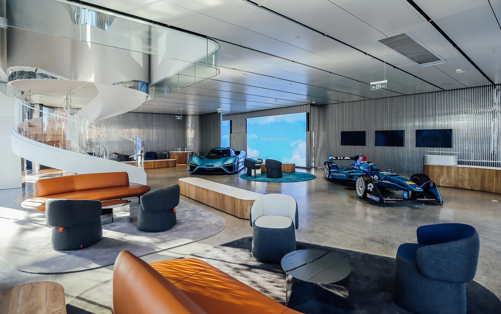 Electric vehicle company NIO is one major tenant of Raffles City Chongqing
