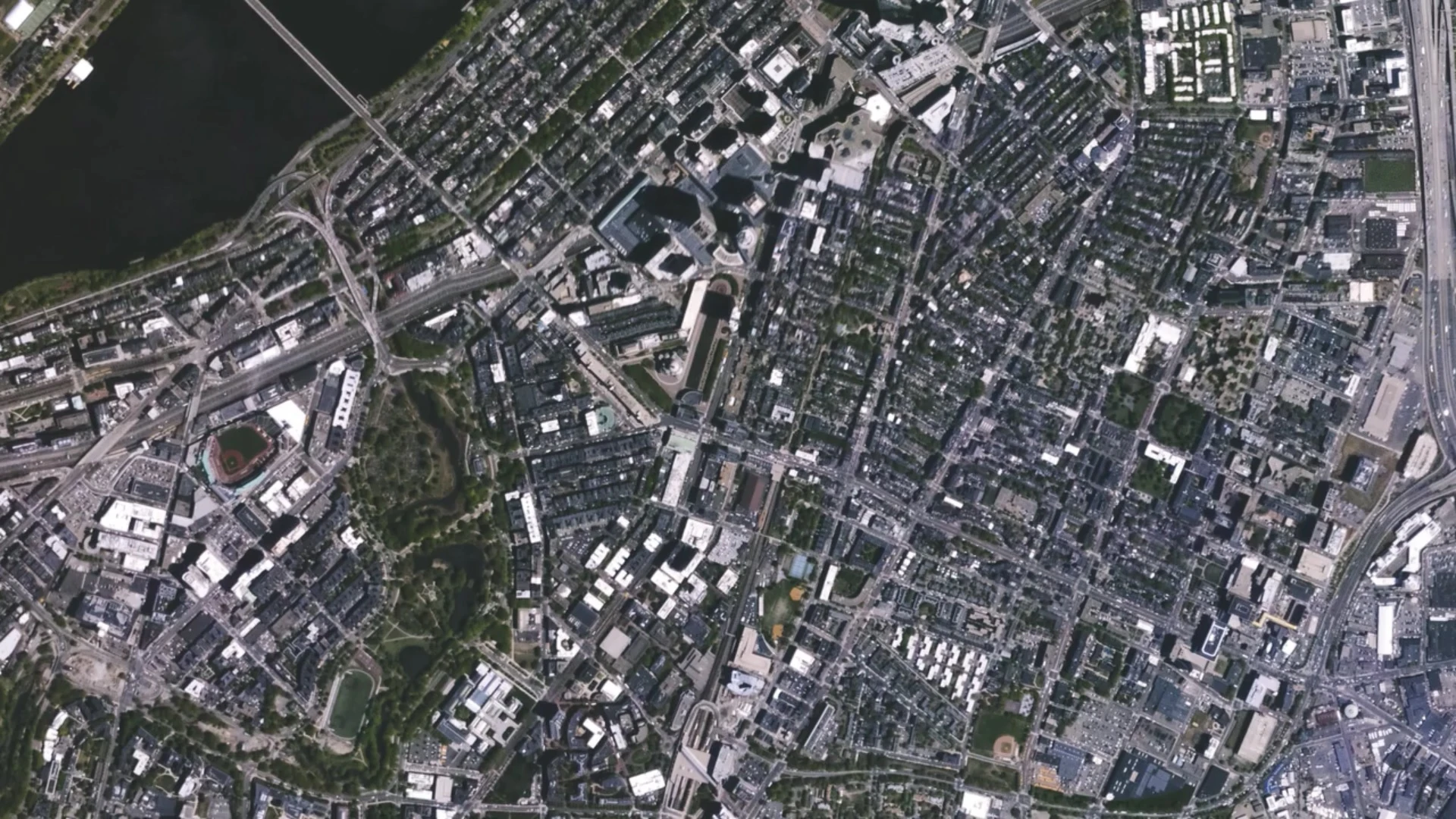 Shot of Boston as taken from aboard the ISS by UrtheCast's Ultra HD Iris camera