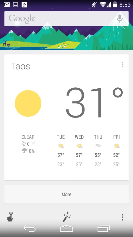 Google Now is always your left-most home screen