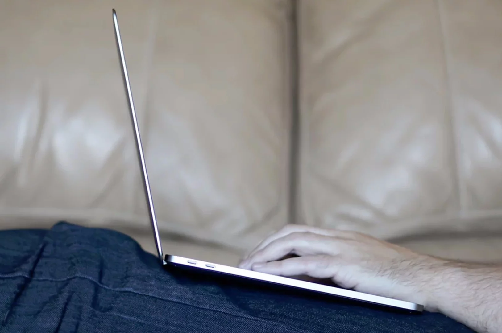 Side view, 13.3-inch MacBook Pro
