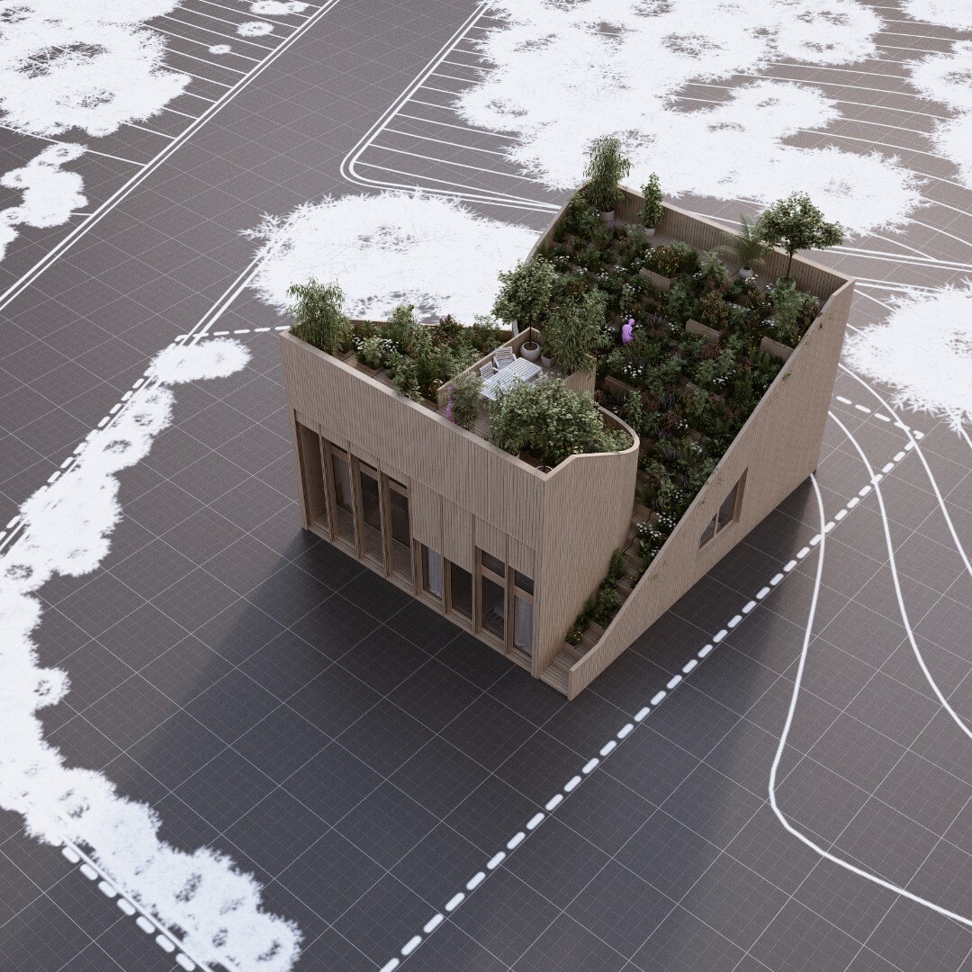 Yin & Yang house features an elaborate rooftop garden