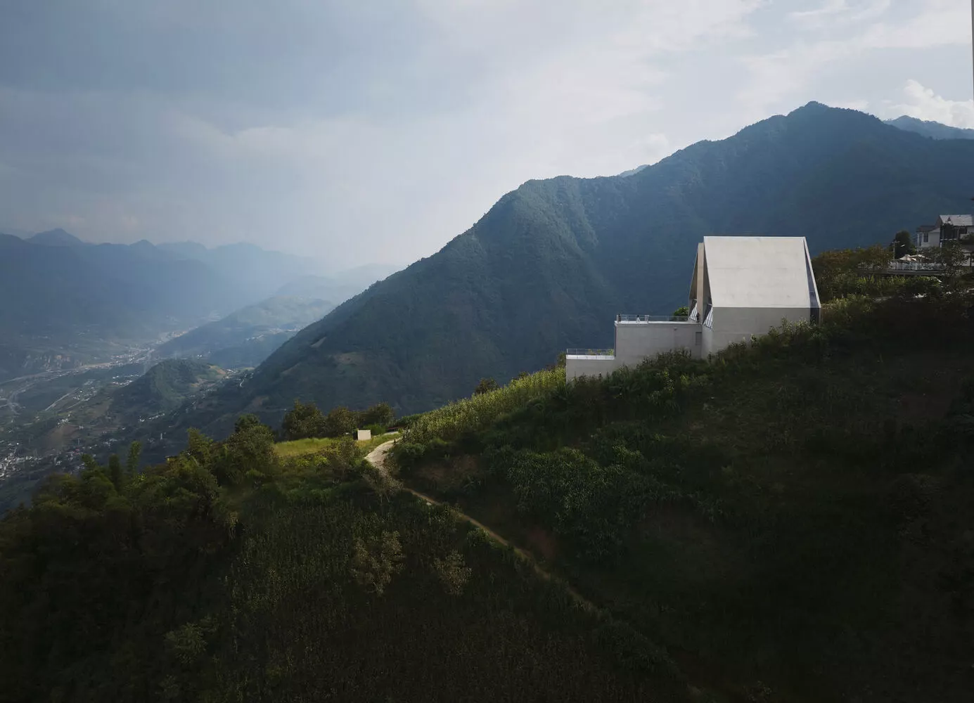 An artistic response to steep topography, mirroring the canyon's natural drama