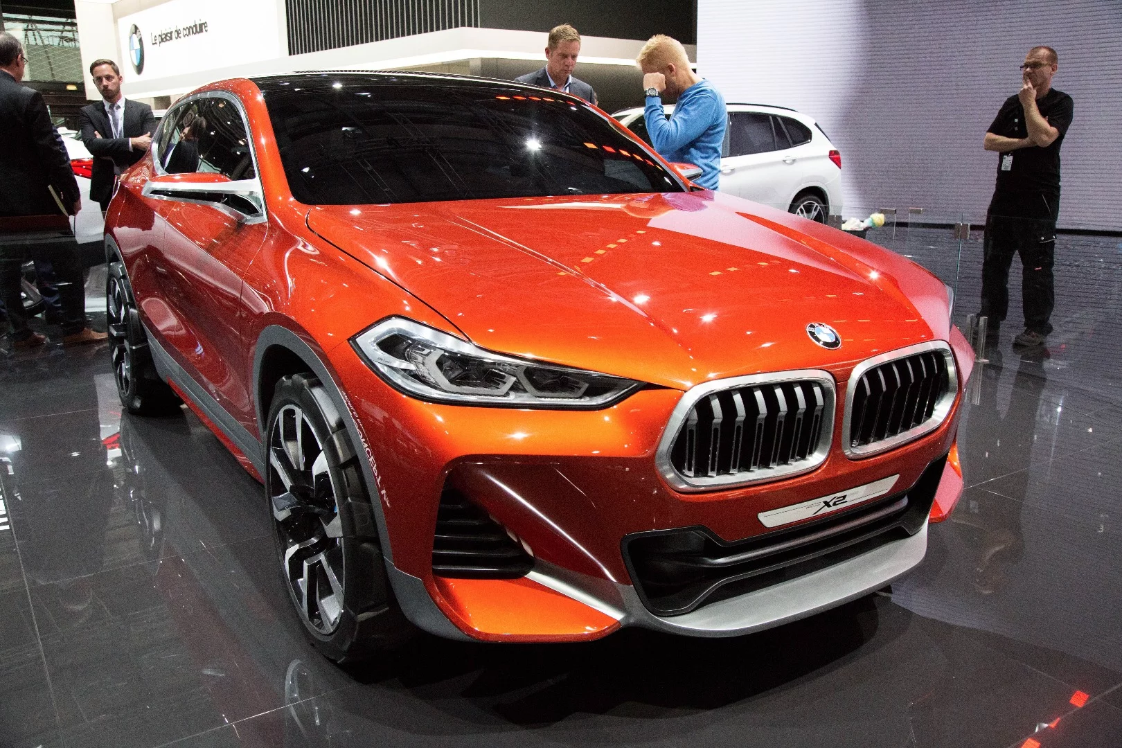 The X2's kidney grille looks fit to eat small pedestrians whole