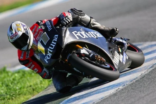 Ruben Xaus is another hard-charging product of the thriving Spanish motorcycle scene. Last year he gave Ducati a podium on the 2003 bike. This year on a Yamaha, he may do even better. Inconsistent, erratic, a regular crasher, but very fast when he's switc