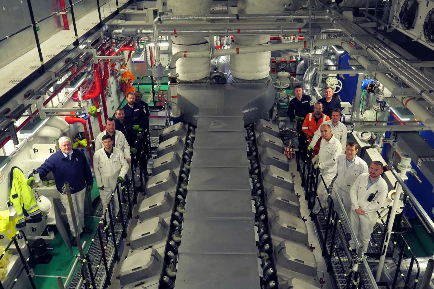 The four Wärtsilä diesel generators provide 40 percent of the ship's power