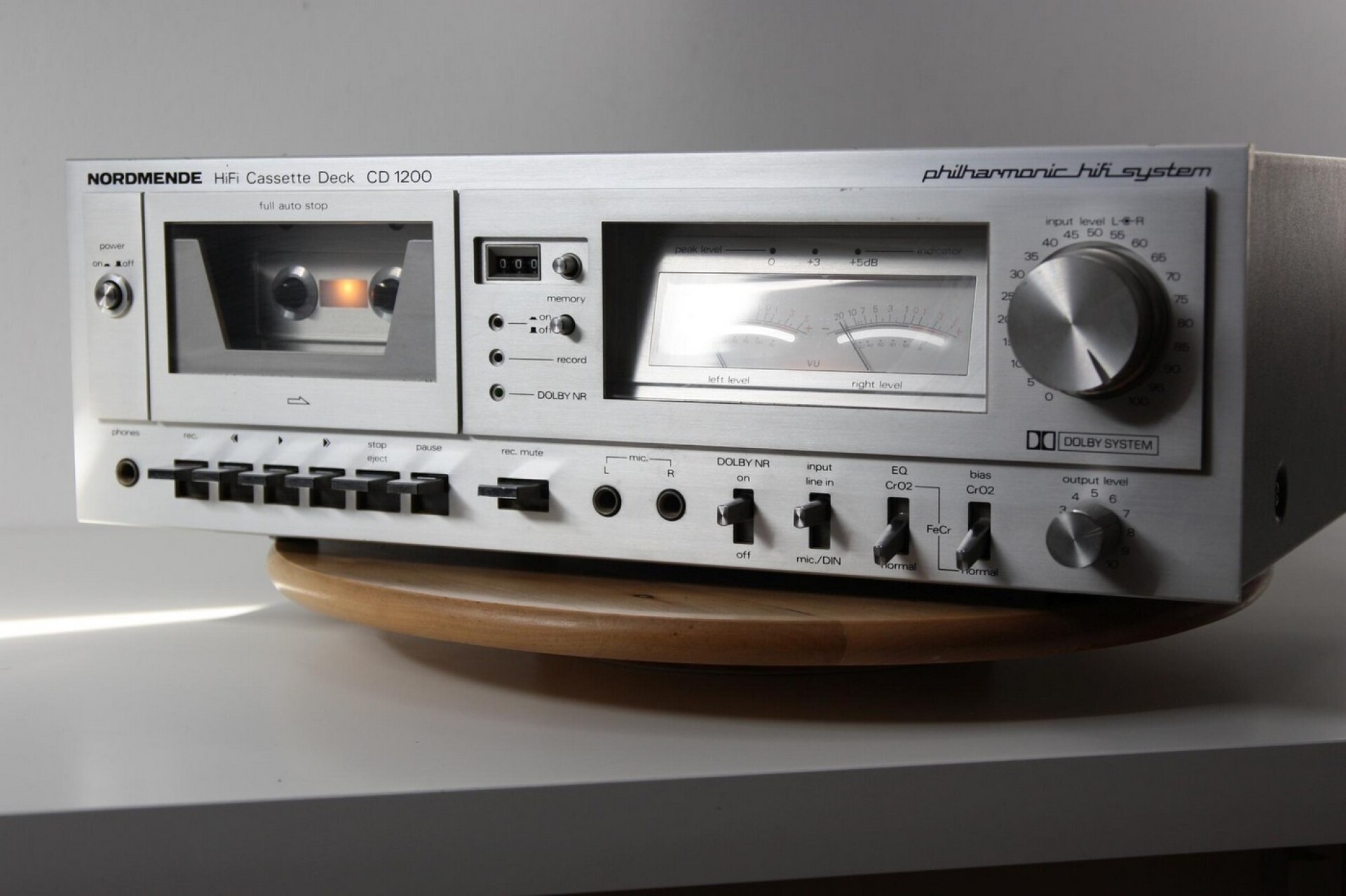 This vintage cassette deck plays digital music