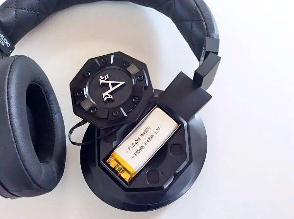 A-Audio's Icon Bluetooth cans are powered by a rechargeable lithium ion battery (Photo: Brian Burgess/Gizmag)