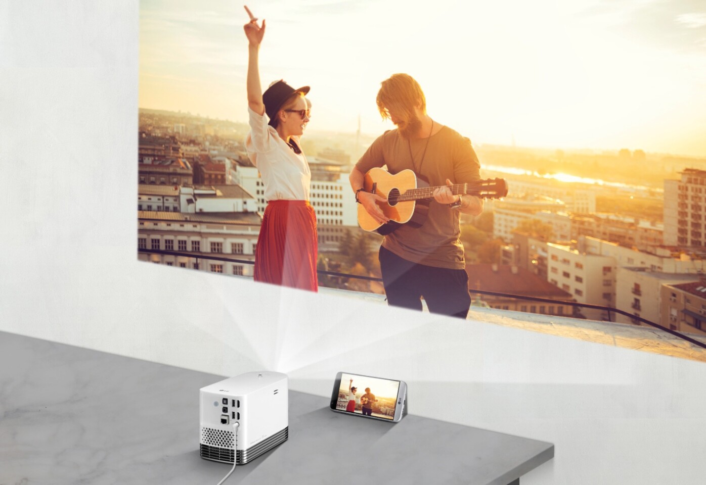 The ProBeam can mirror screens with many smart devices