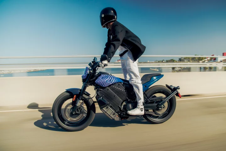 Livewire's upcoming S2 Del Mar electric motorcycle will roll on 19-inch wheels wrapped in custom Dunlop tires