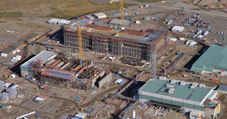 The new buildings at the Hanford site designed to vitrify the nuclear waste as it is harvested
