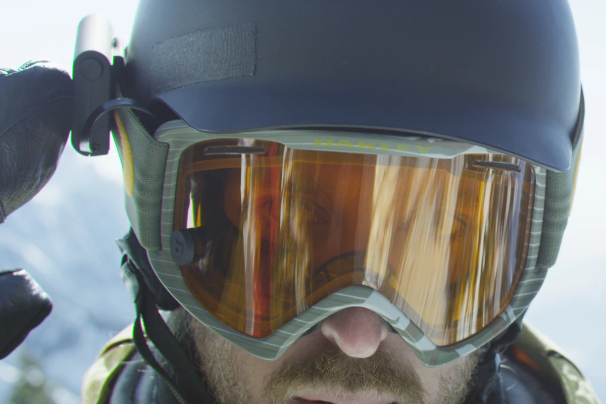 GogglePal clips a HUD to your goggle lenses with a magnet, while adding controls via a pack attached to the goggles' strap