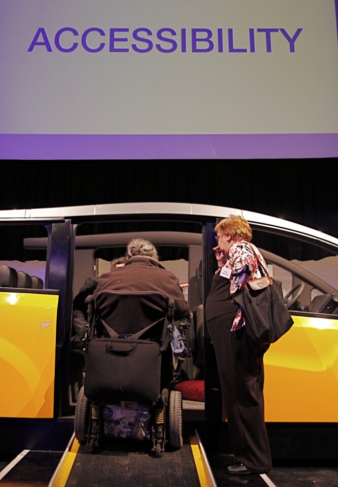 The Karsan design had wheelchair access - the winning Nissan design does not.