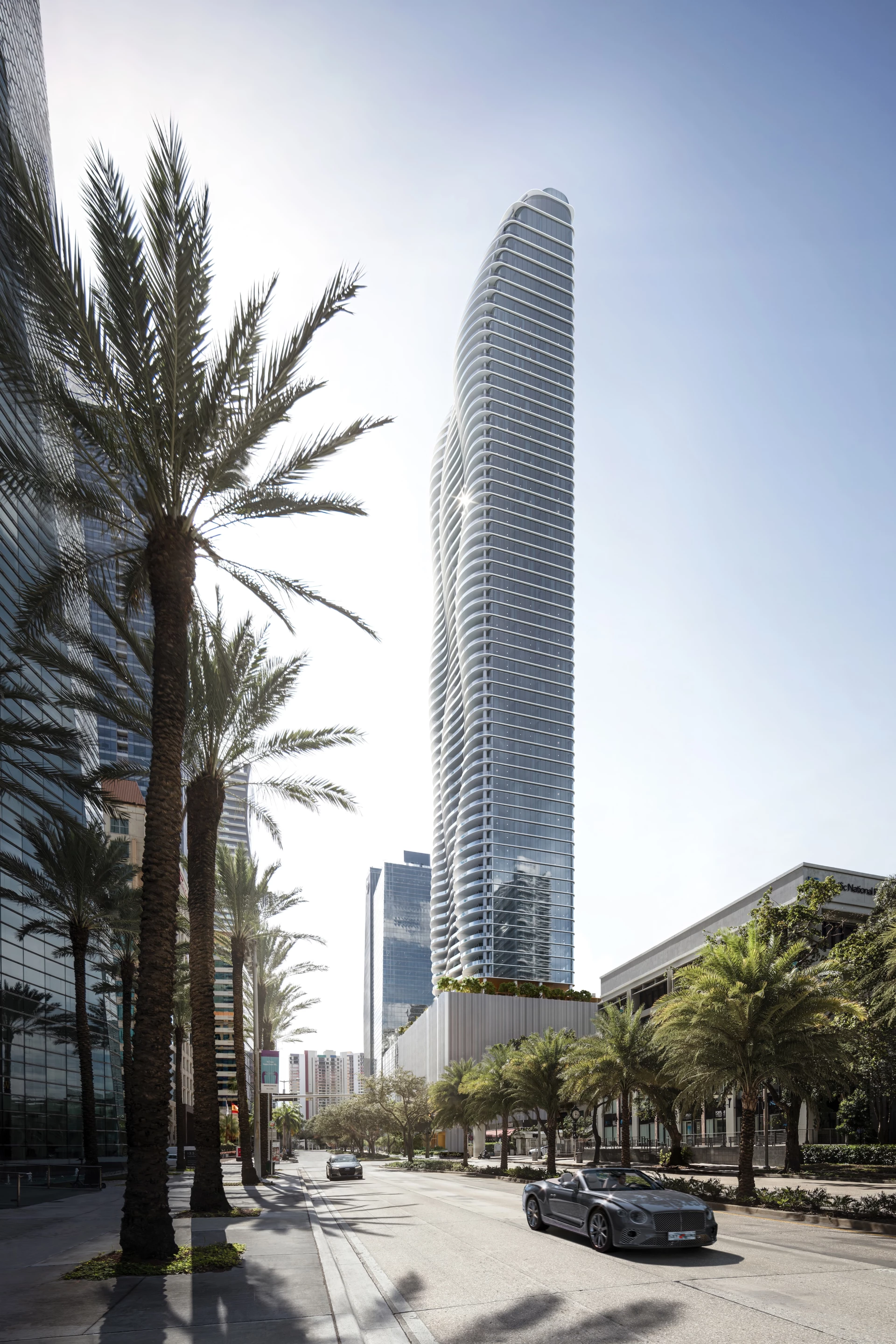 The Residences at 1428 Brickell's west-facing exterior will feature photovoltaic glazing