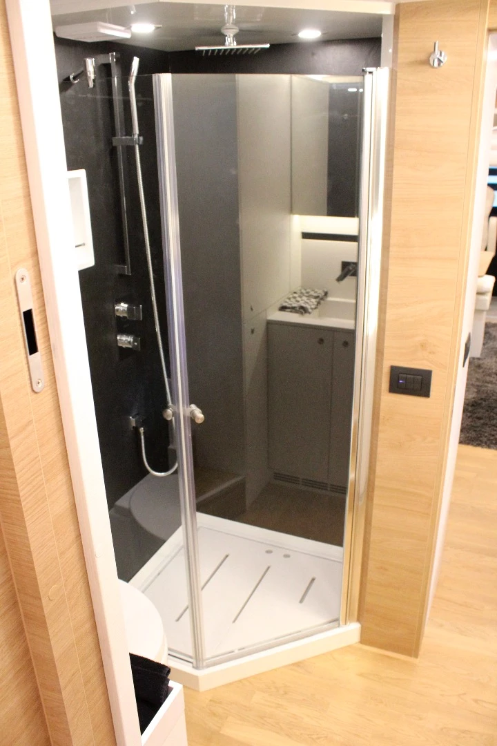 STX adds a rather roomy shower