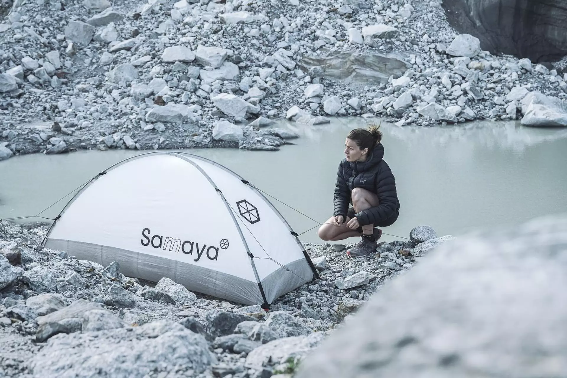 Radical 1.5-lb Dyneema tent carries lighter than the clouds below it