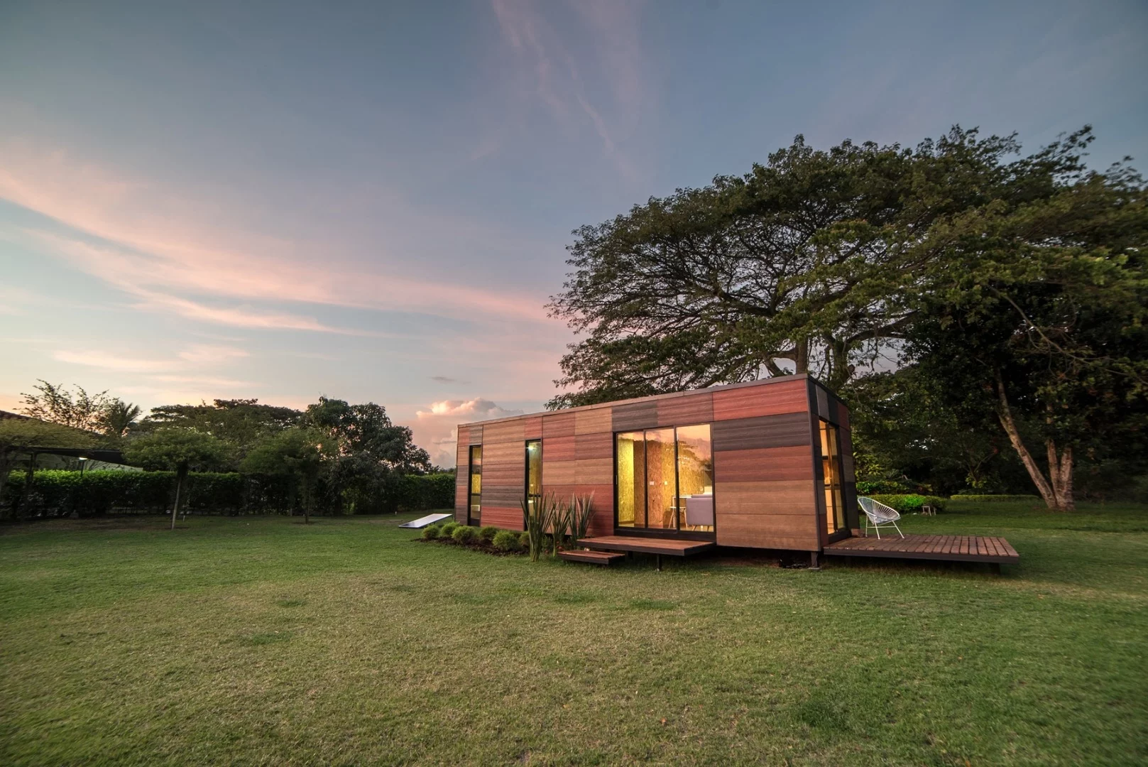 The exterior of the VIMOB comprises a patchwork of earthy tones