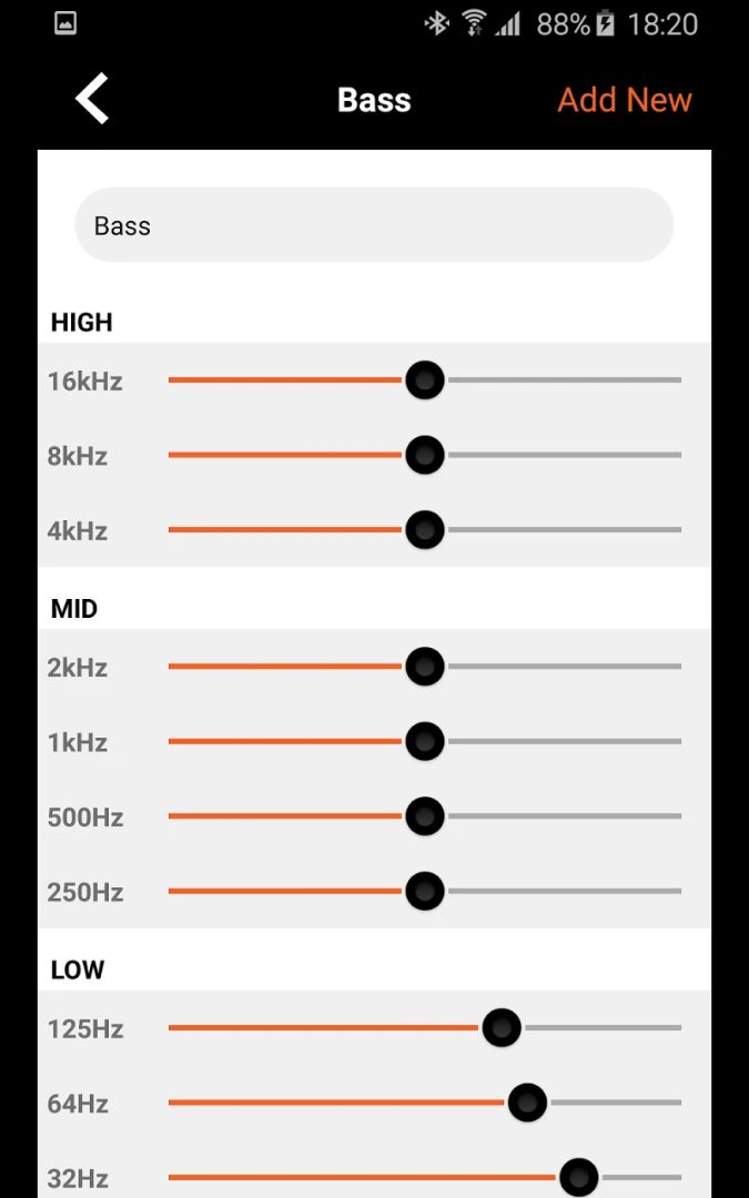 JBL Everest 700 Elite app includes an equalizer