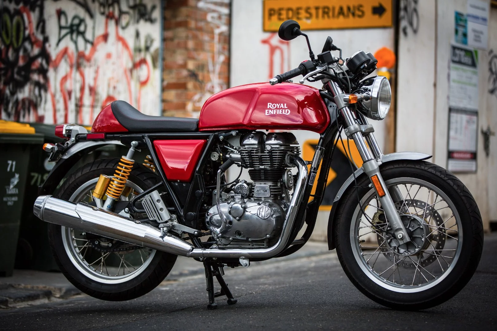 Royal Enfield's Continental GT: a deserving hit with the hipster crowd, who respond to its authentic character. (Photo: Loz Blain/Gizmag)