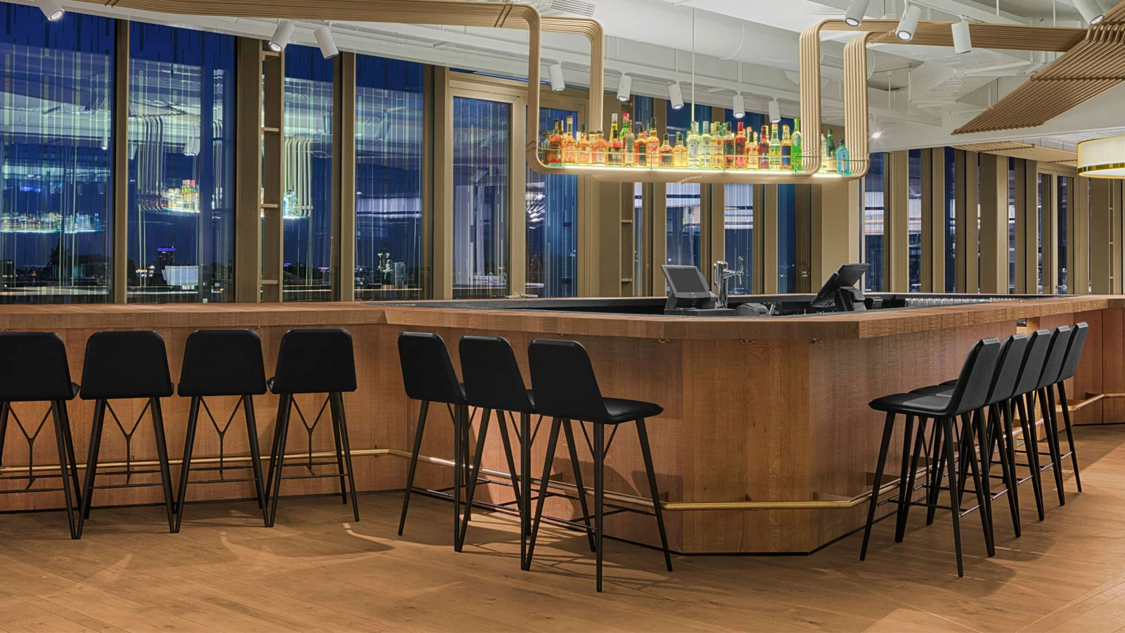 The bar at W Amsterdam's Mr Porter