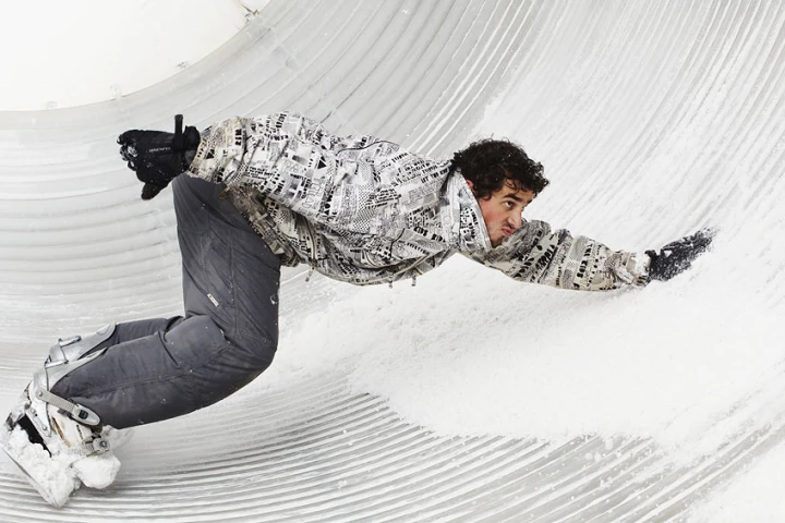 The Snowtunnel - an indoor snowboarding experience.